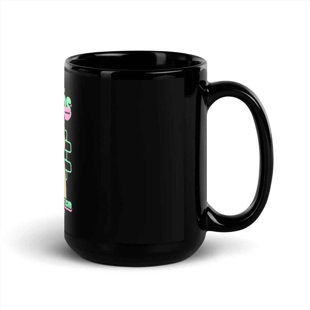 Streetart Graffiti Cartoon | Antisemitism | Black Glossy Mug