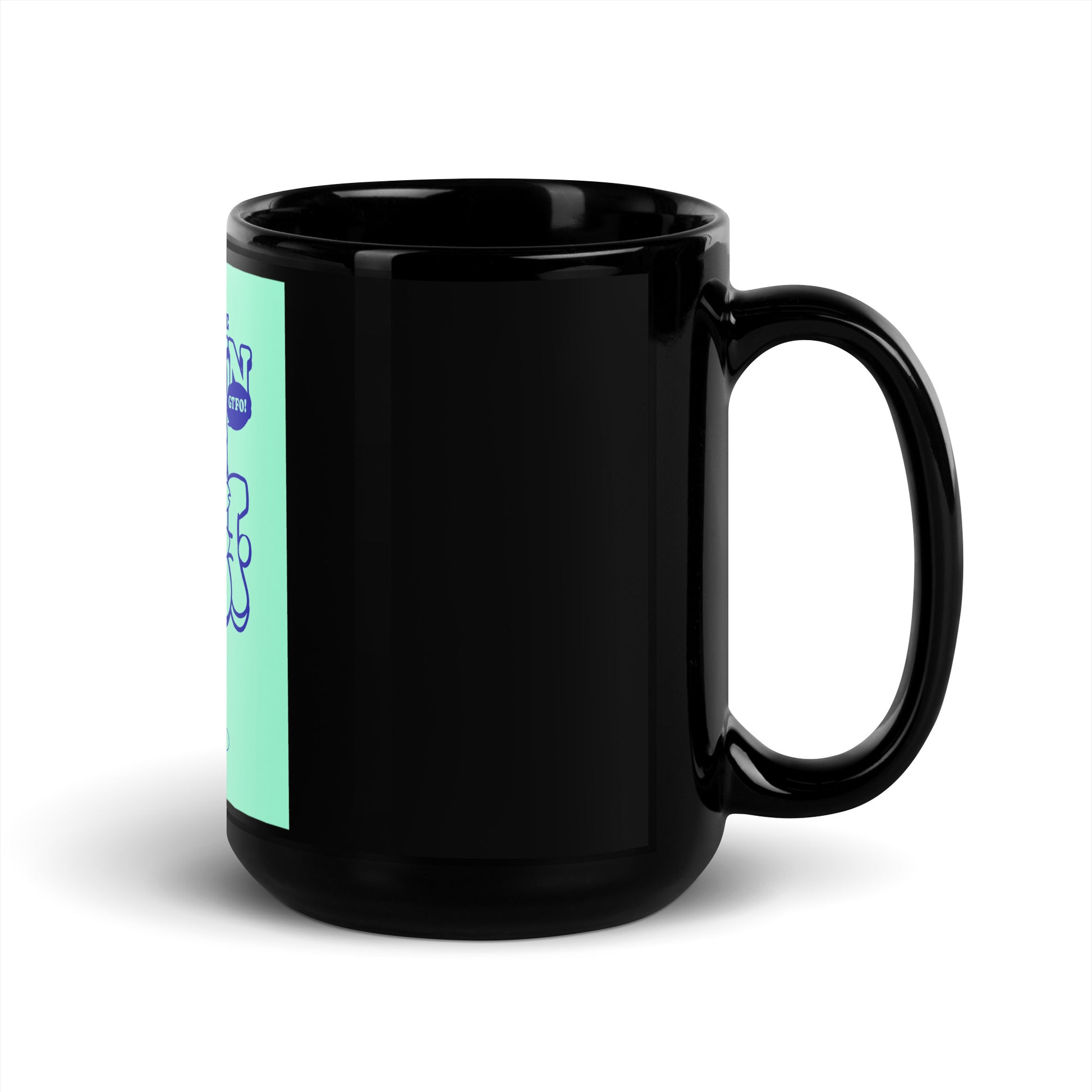 Streetart Graffiti Cartoon | Antisemitism | Black Glossy Mug