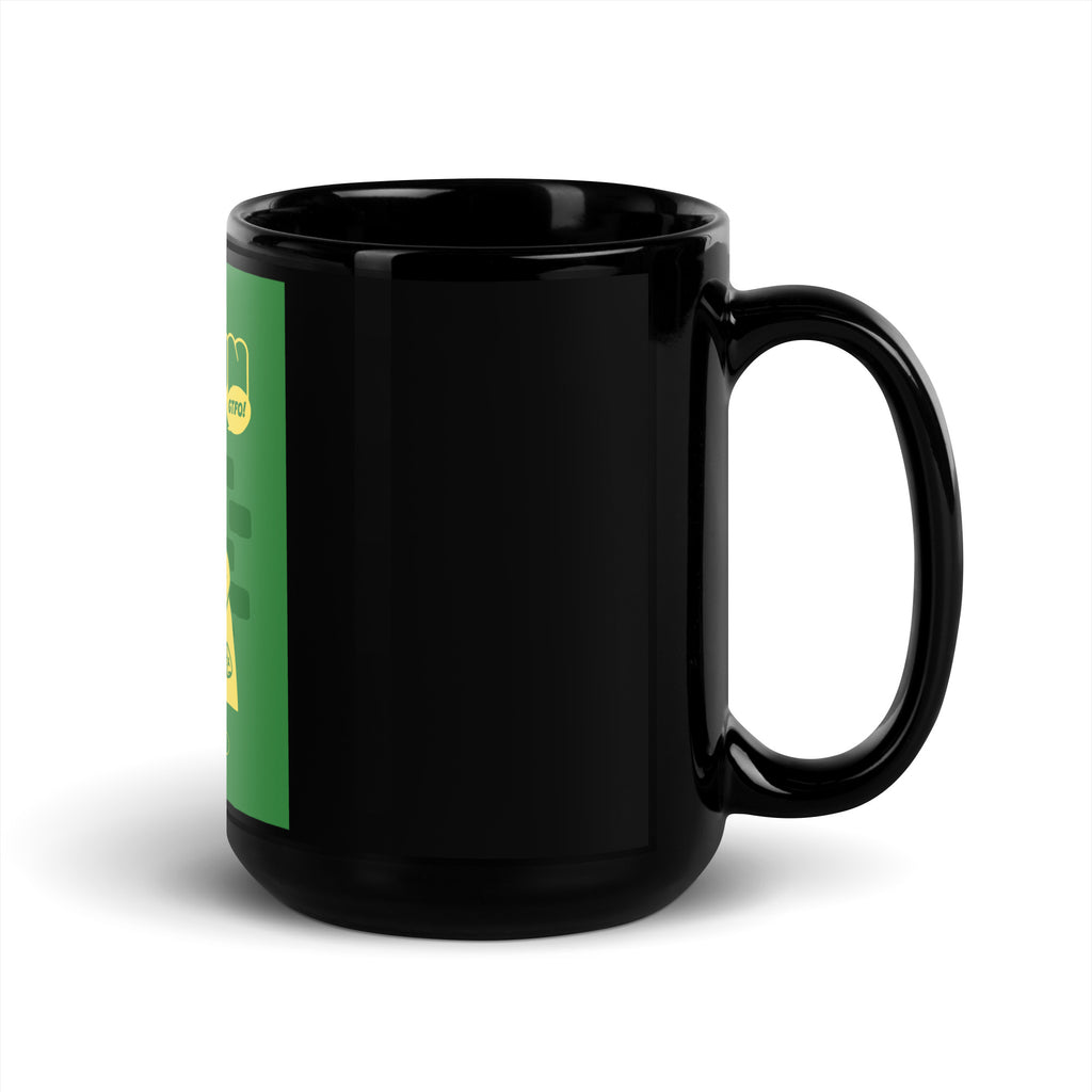 Streetart Graffiti Cartoon | Antisemitism | Black Glossy Mug
