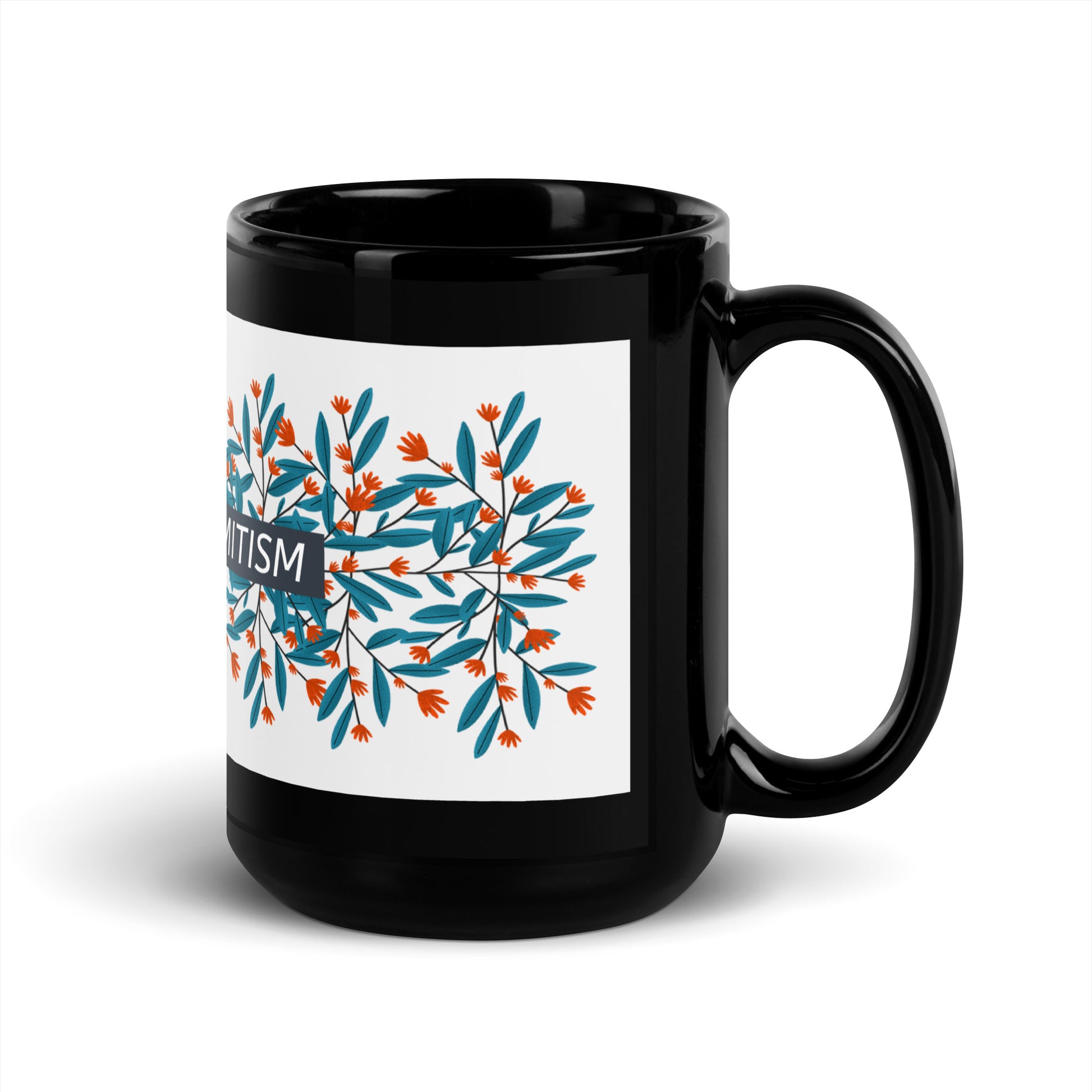 Flower Anthem | Antisemitism | Black Glossy Mug