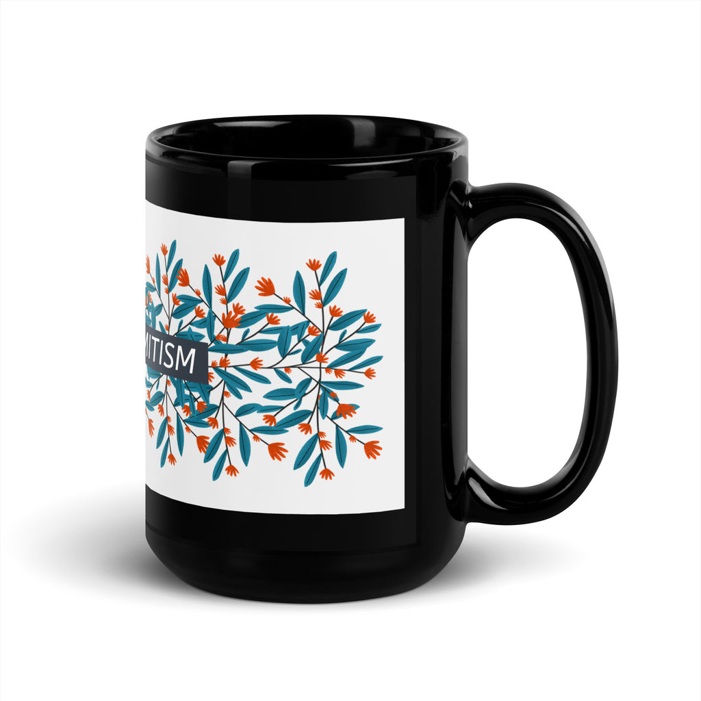 Flower Anthem | Antisemitism | Black Glossy Mug