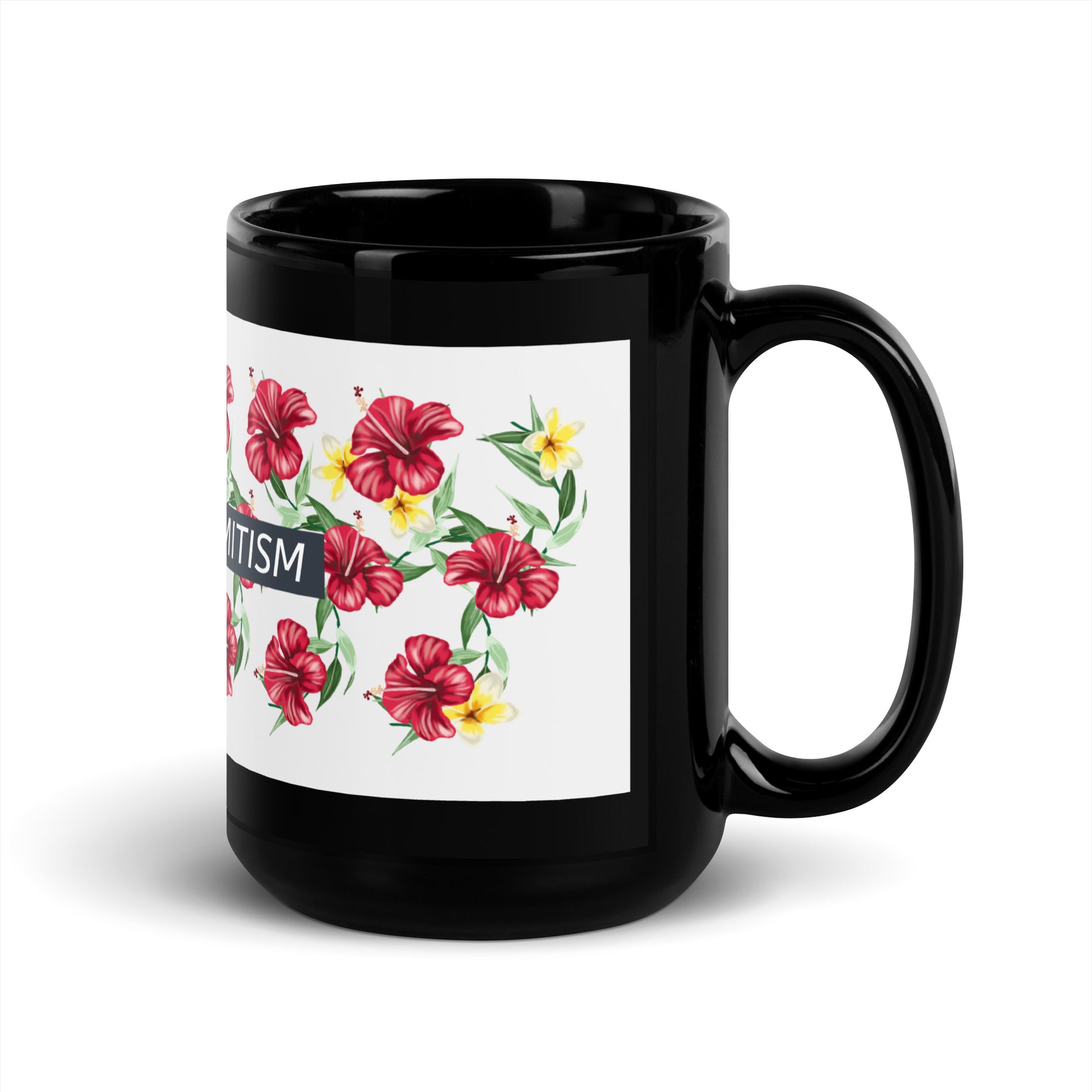 Flower Anthem | Antisemitism | Black Glossy Mug