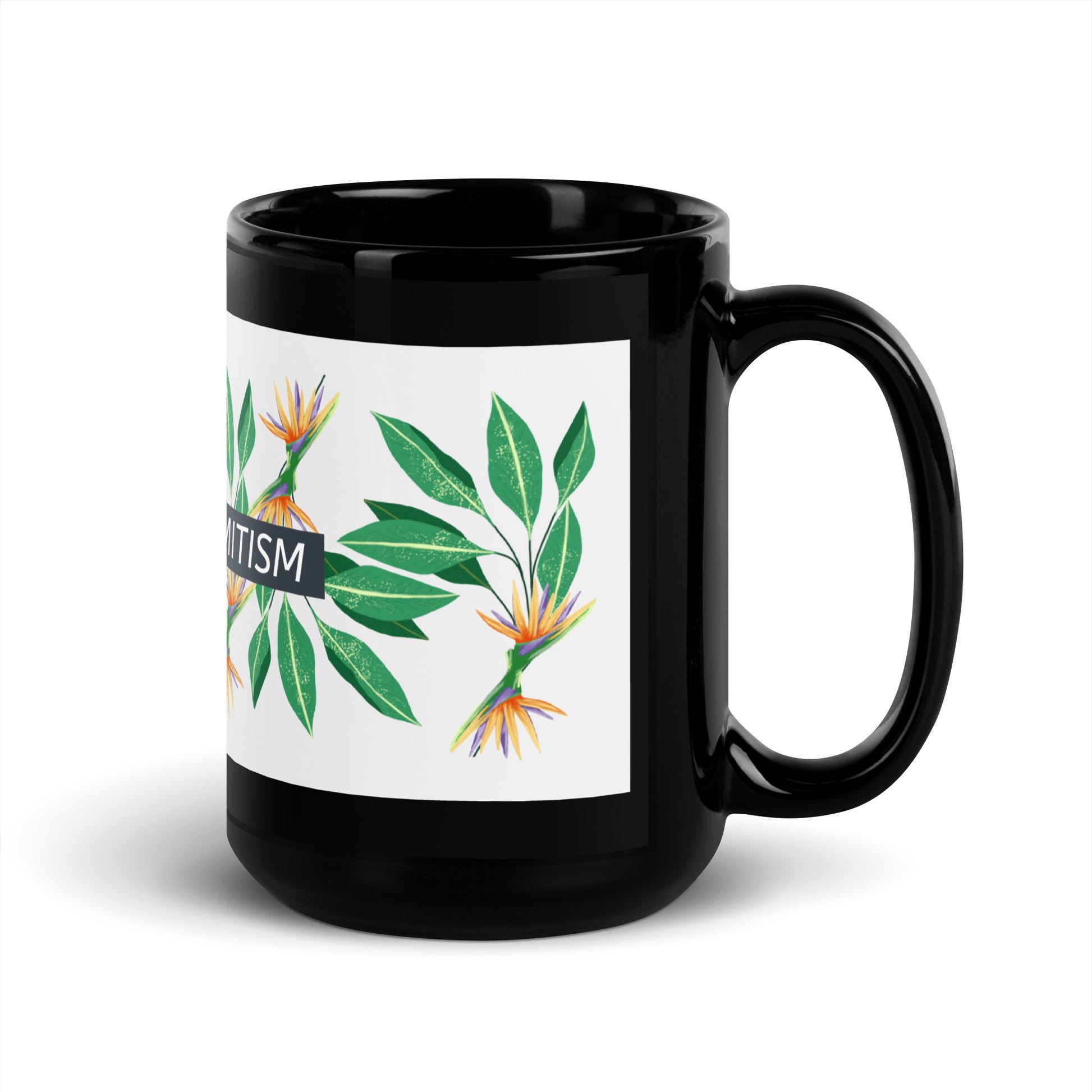 Flower Anthem | Antisemitism | Black Glossy Mug