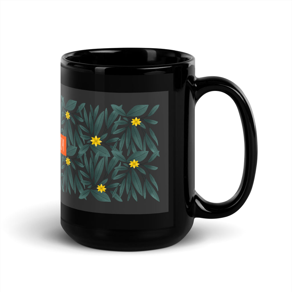Flower Anthem | Antisemitism | Black Glossy Mug