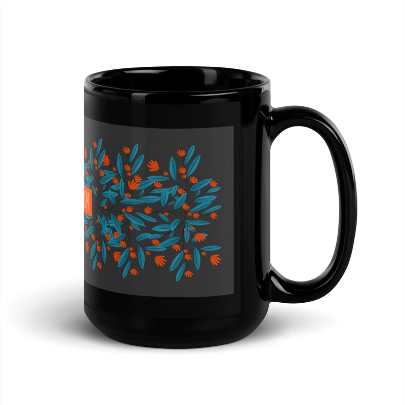 Flower Anthem | Antisemitism | Black Glossy Mug