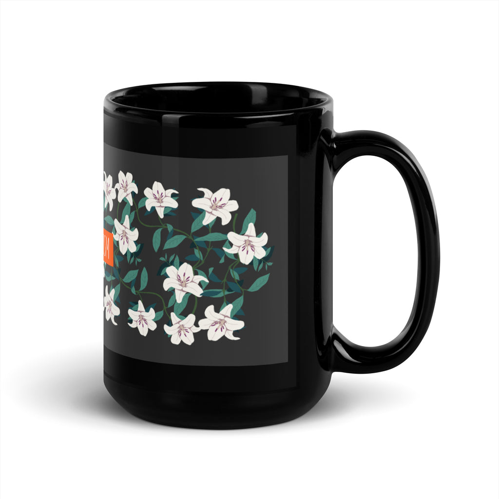 Flower Anthem | Antisemitism | Black Glossy Mug