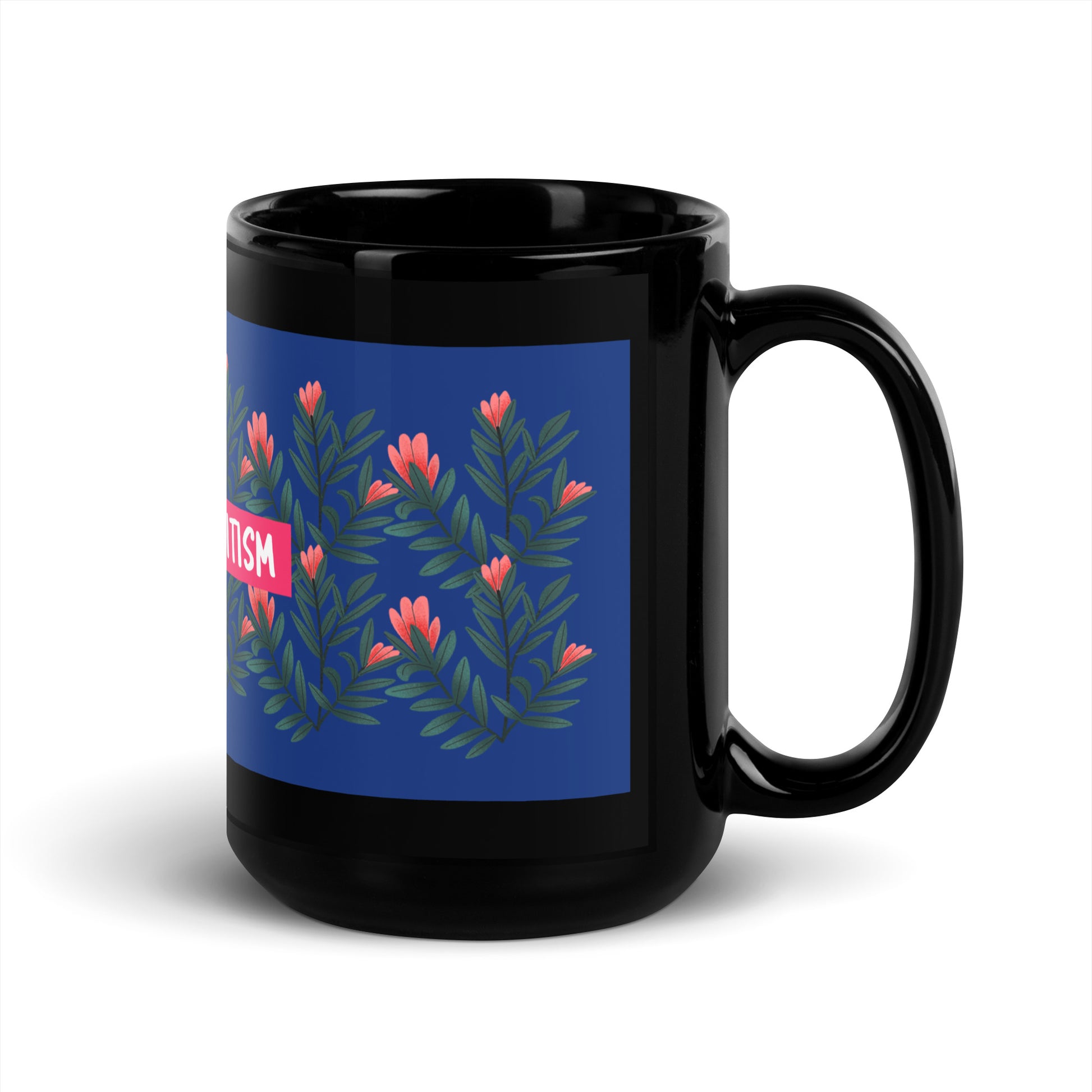Flower Anthem | Antisemitism | Black Glossy Mug