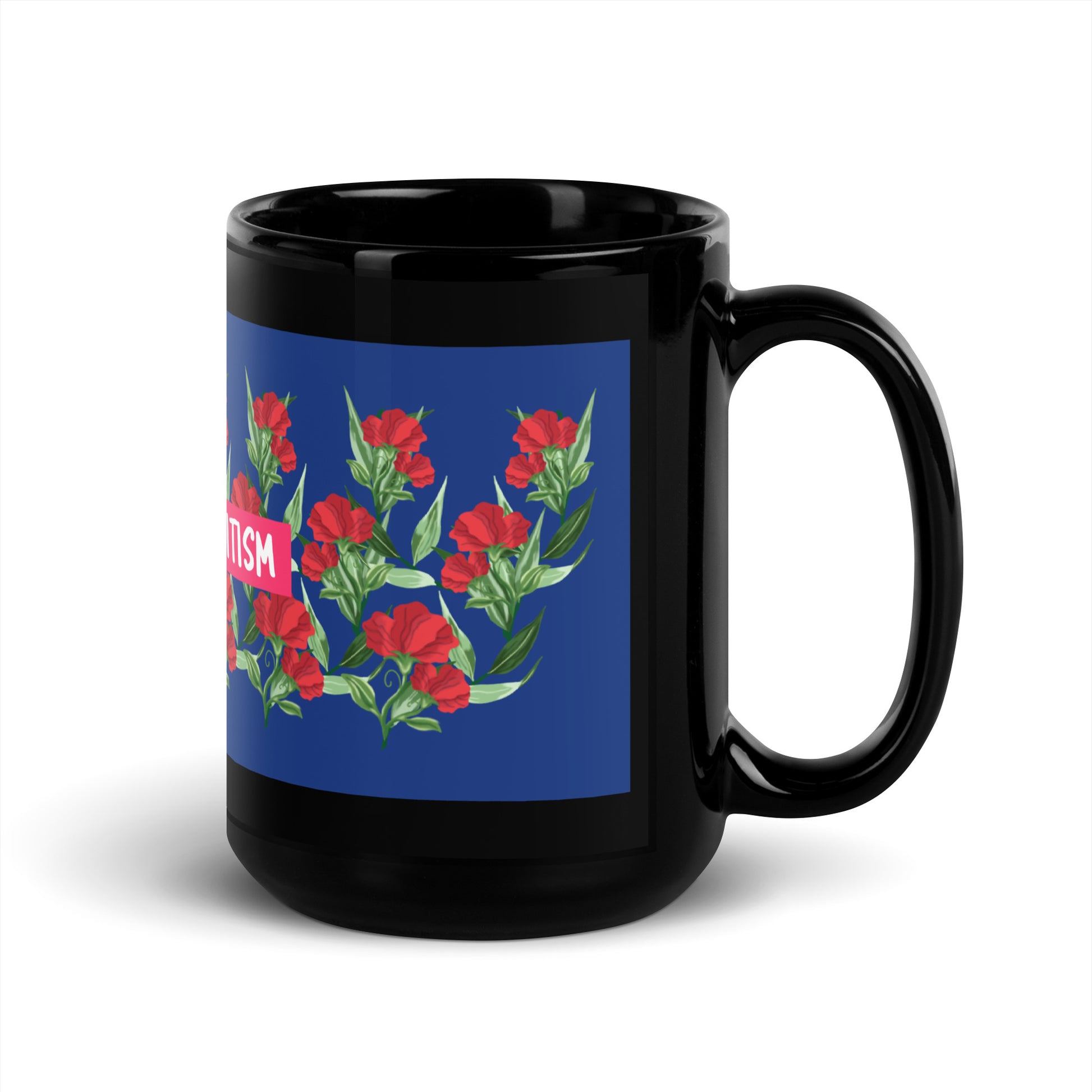 Flower Anthem | Antisemitism | Black Glossy Mug