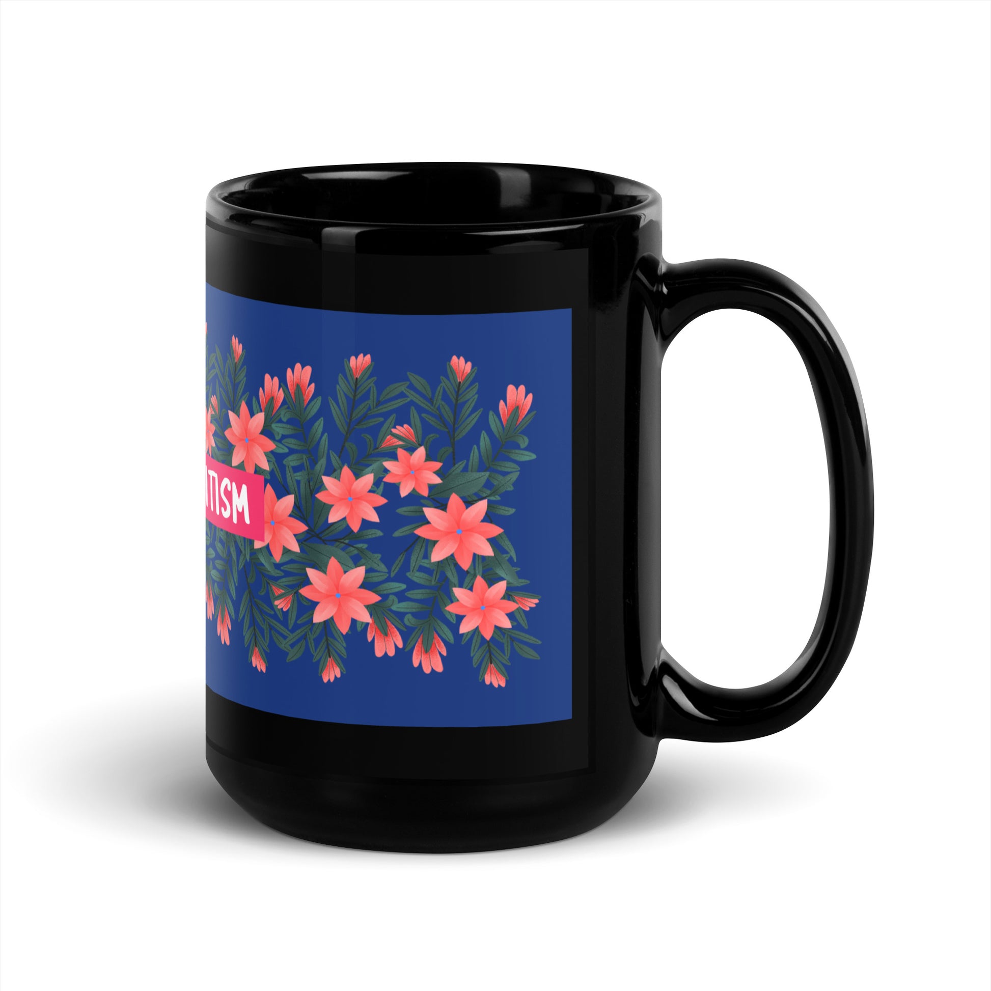 Flower Anthem | Antisemitism | Black Glossy Mug