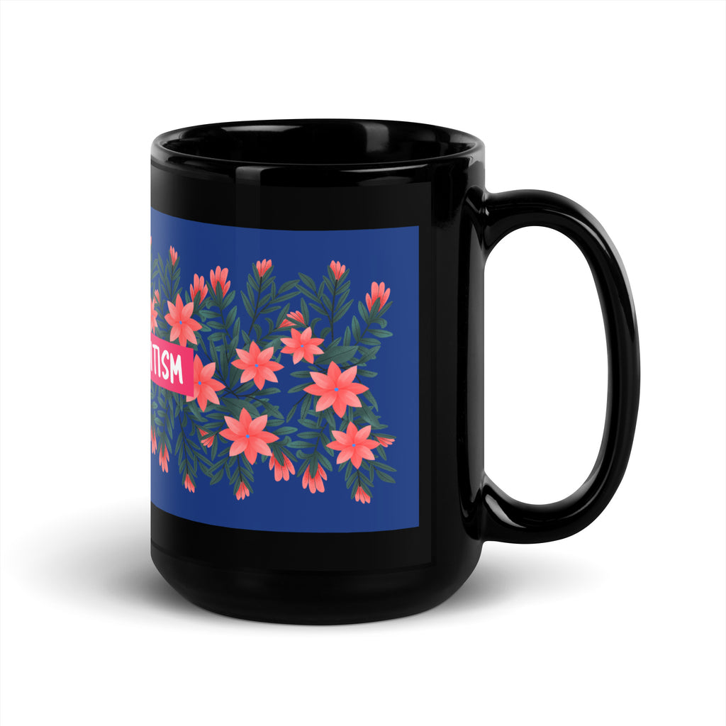 Flower Anthem | Antisemitism | Black Glossy Mug