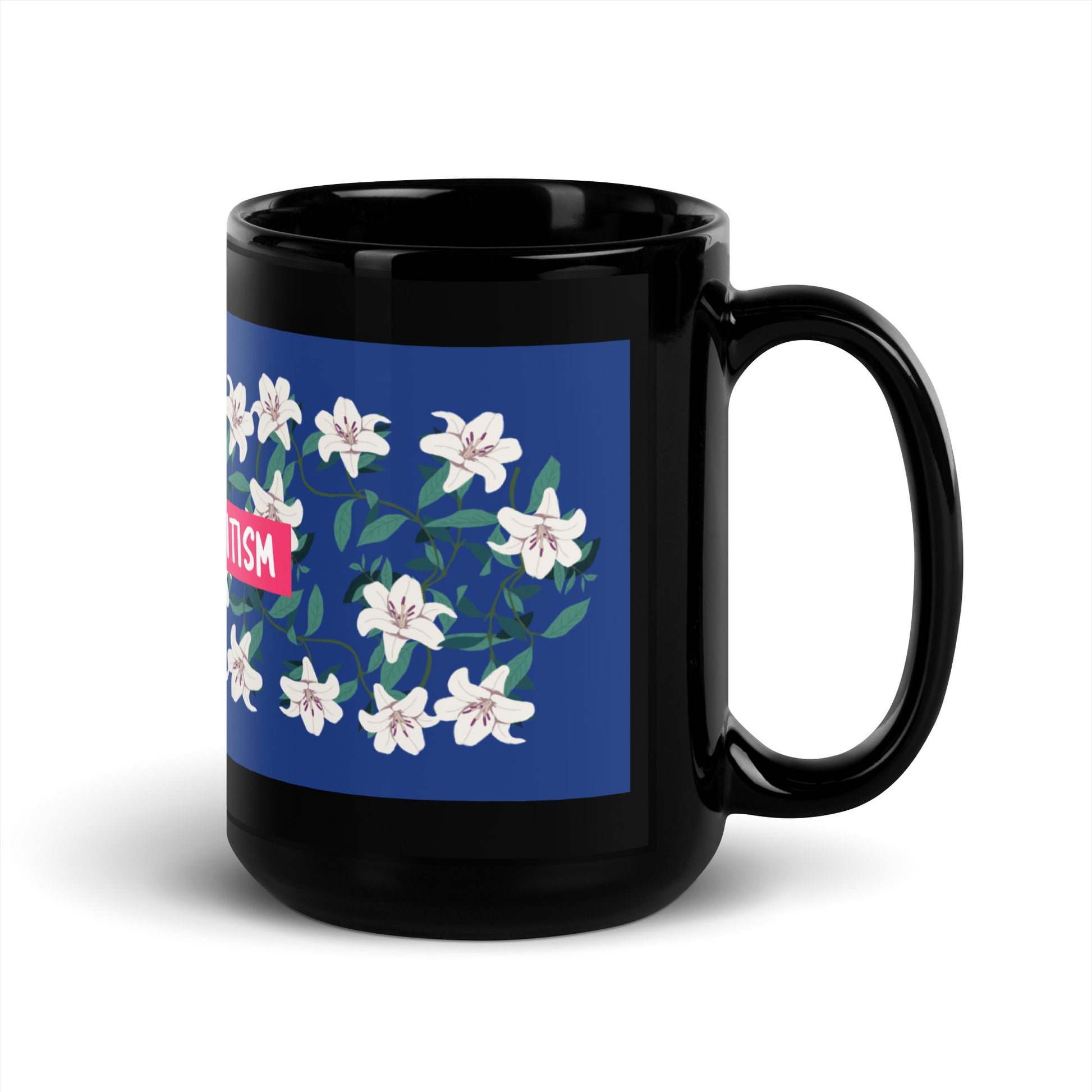 Flower Anthem | Antisemitism | Black Glossy Mug