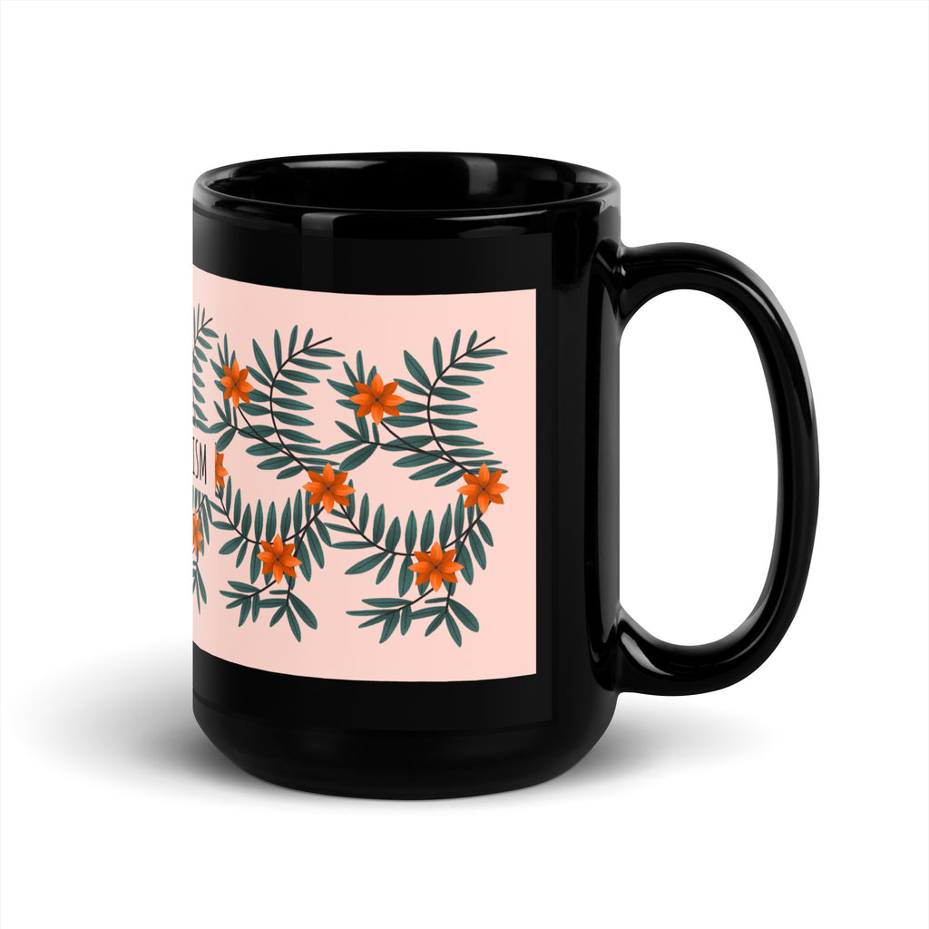 Flower Anthem | Antisemitism | Black Glossy Mug