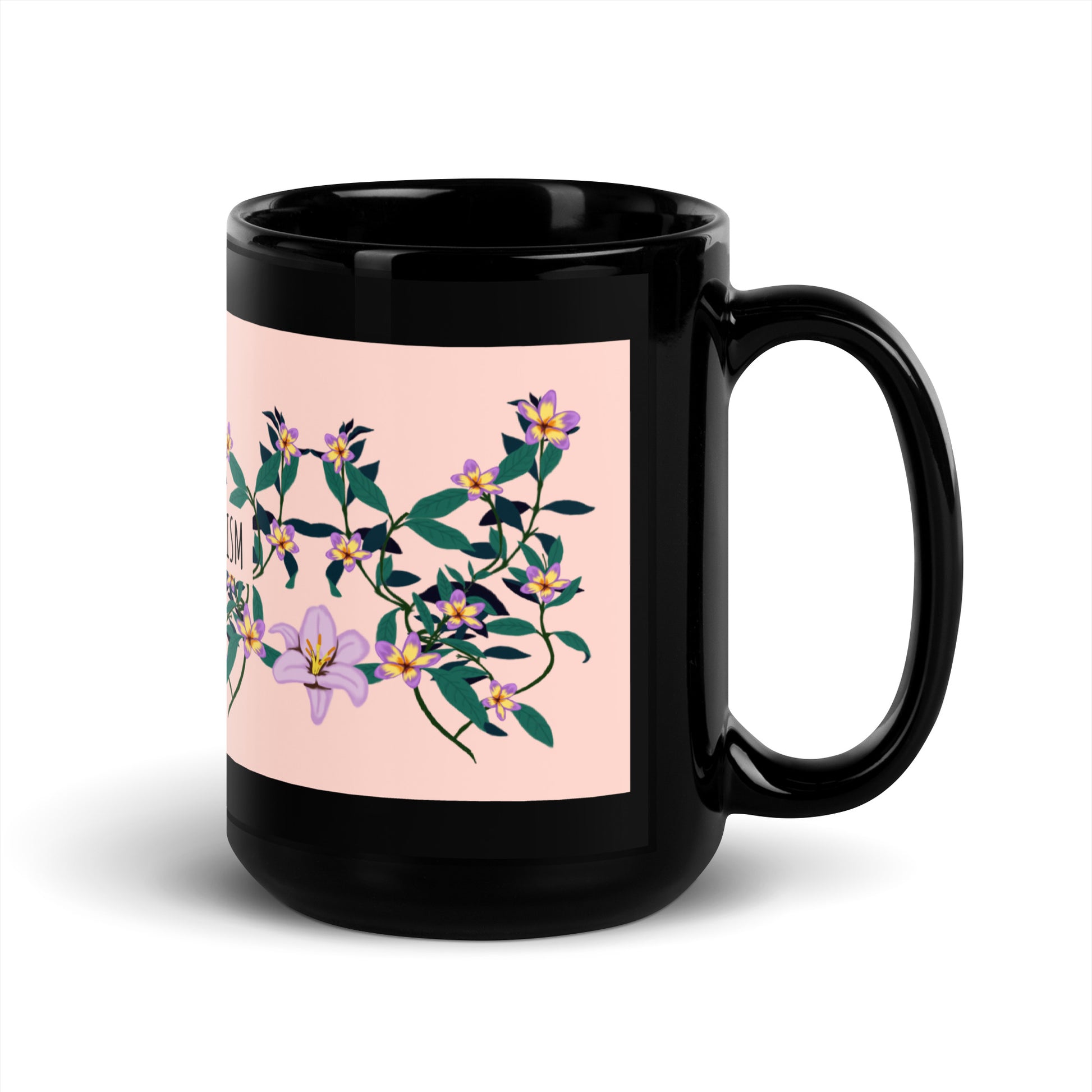 Flower Anthem | Antisemitism | Black Glossy Mug