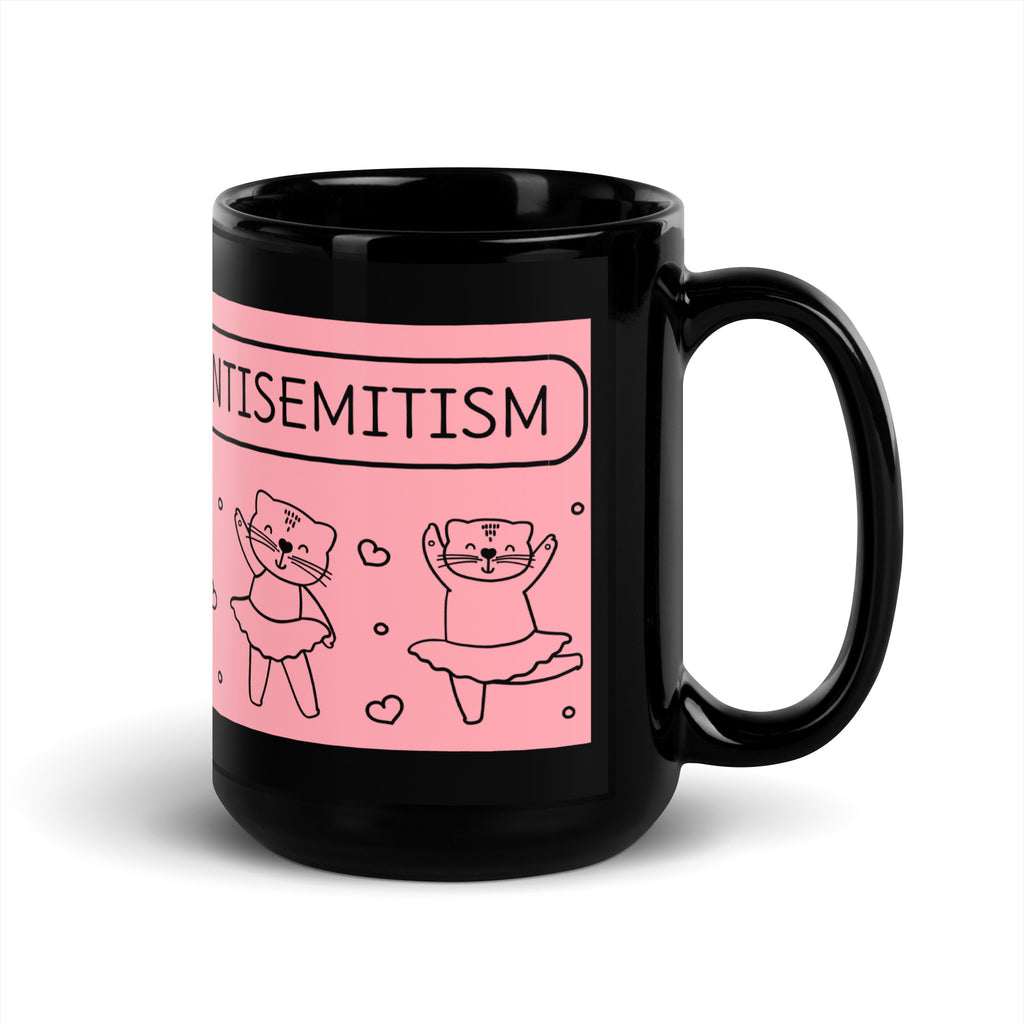 Cute Doodle Pet | Black Glossy Mug