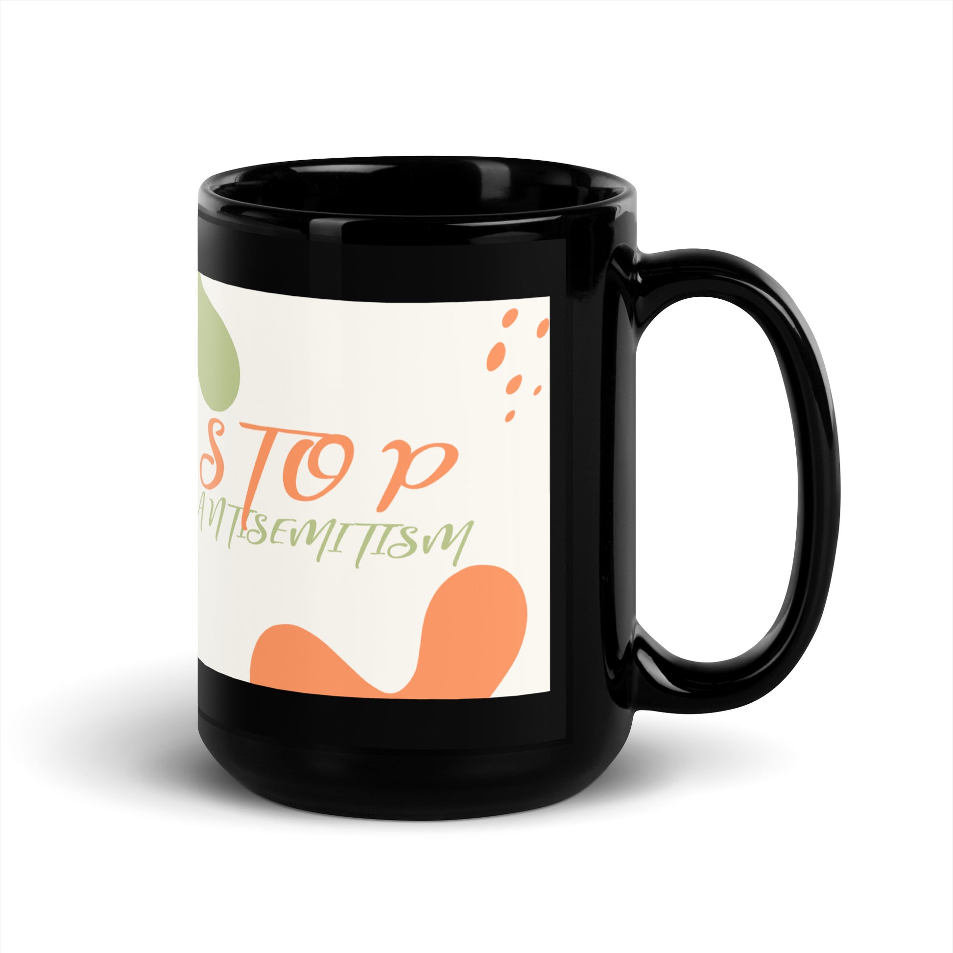 Minimal Shine | Antisemitism | Black Glossy Mug