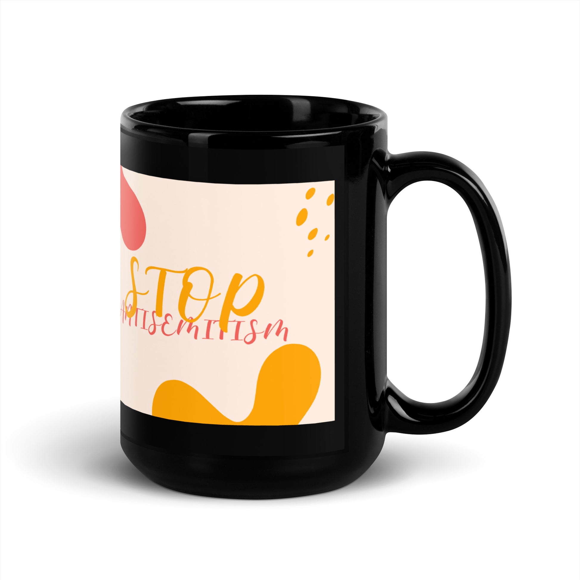 Minimal Shine | Antisemitism | Black Glossy Mug