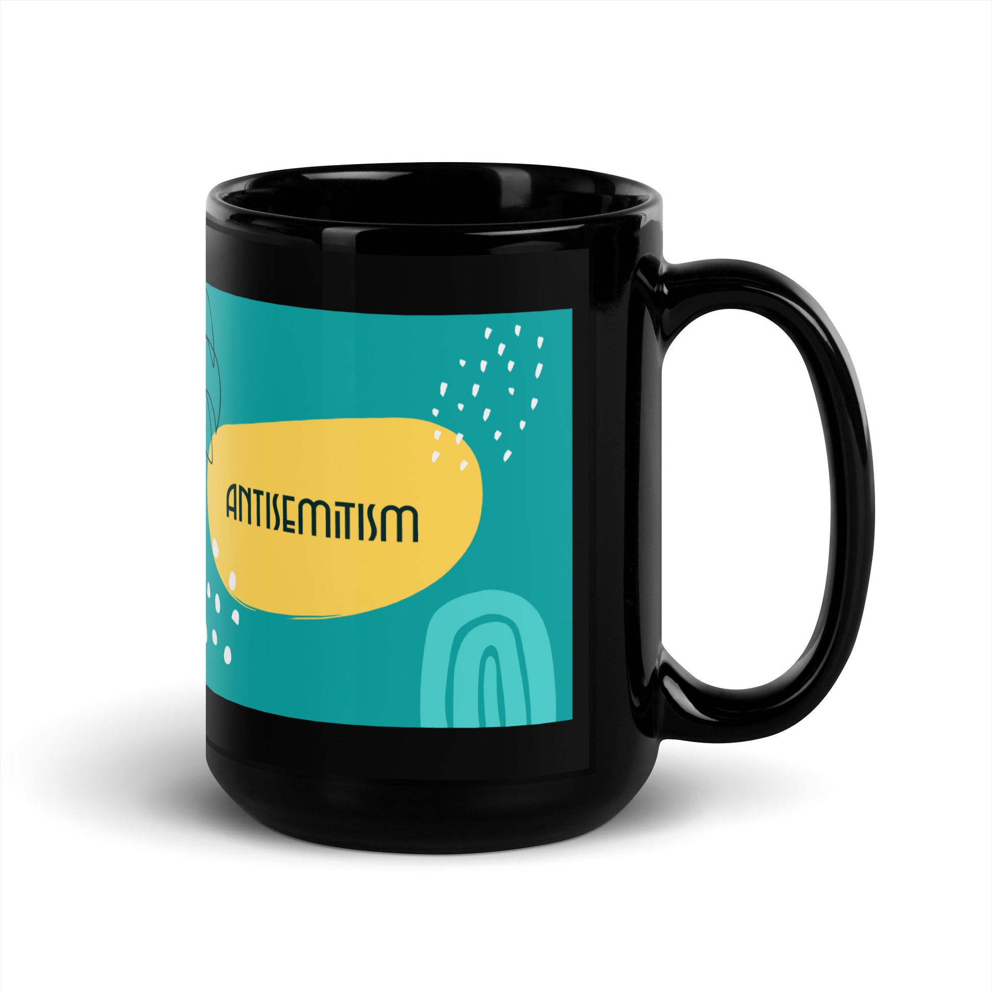 Minimal Shine | Antisemitism | Black Glossy Mug