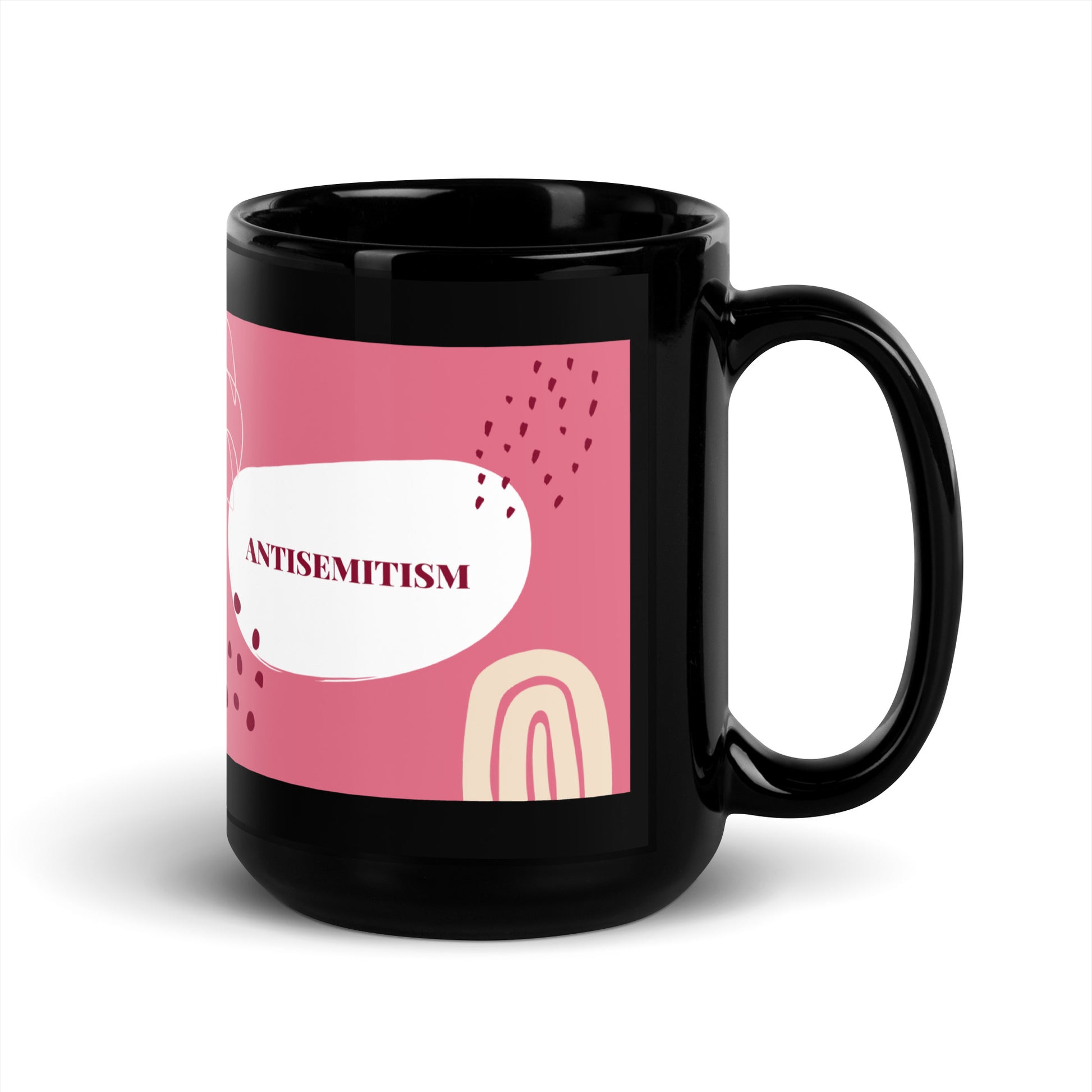Minimal Shine | Antisemitism | Black Glossy Mug