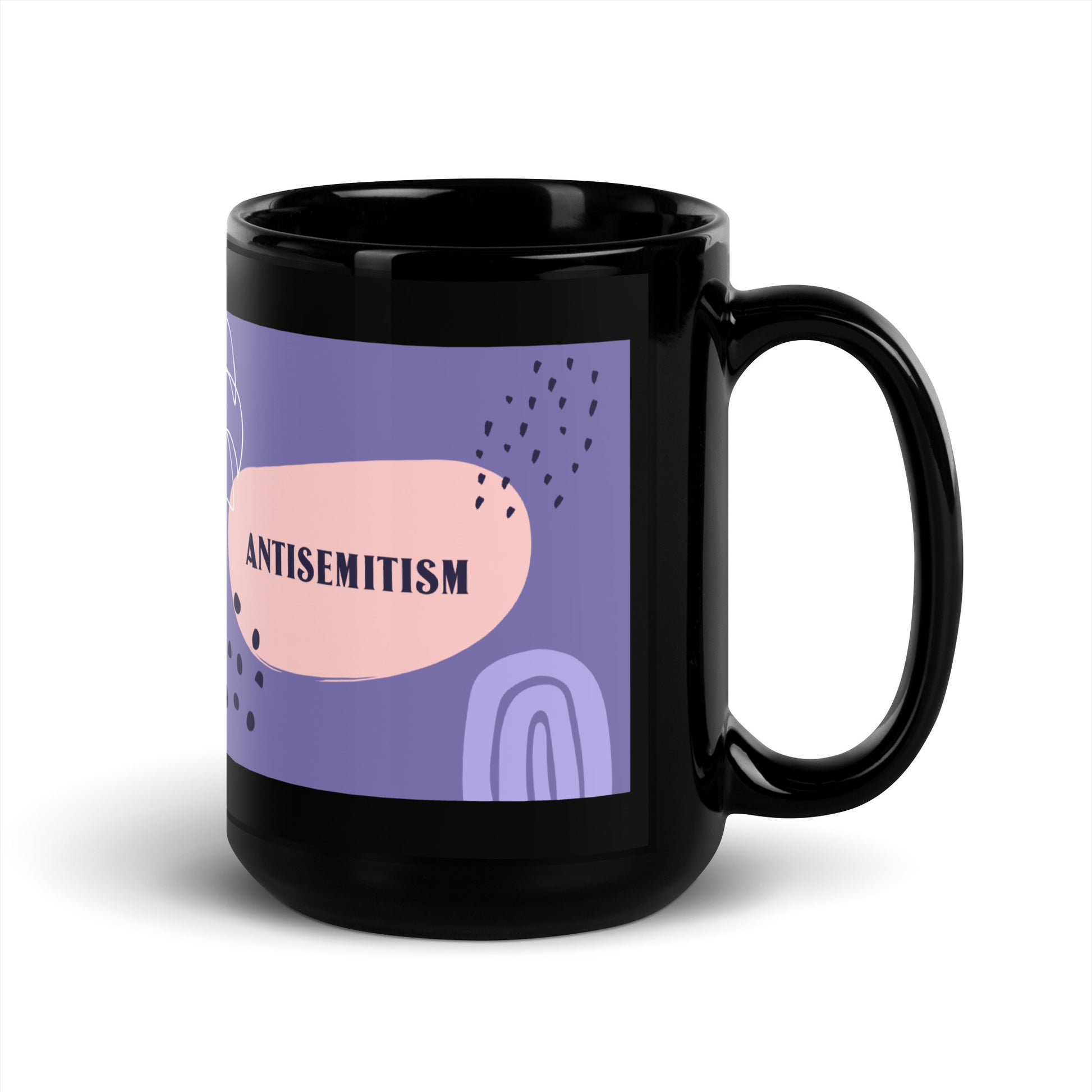 Minimal Shine | Antisemitism | Black Glossy Mug