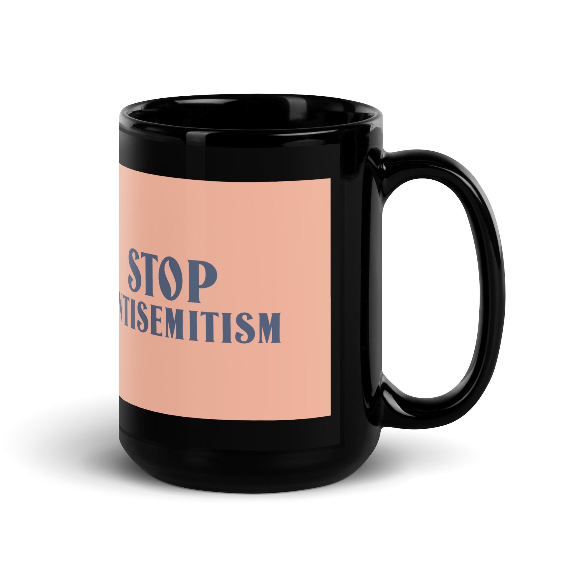 Minimal Shine | Antisemitism | Black Glossy Mug