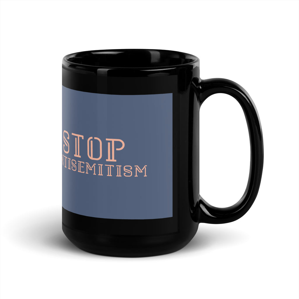 Minimal Shine | Antisemitism | Black Glossy Mug