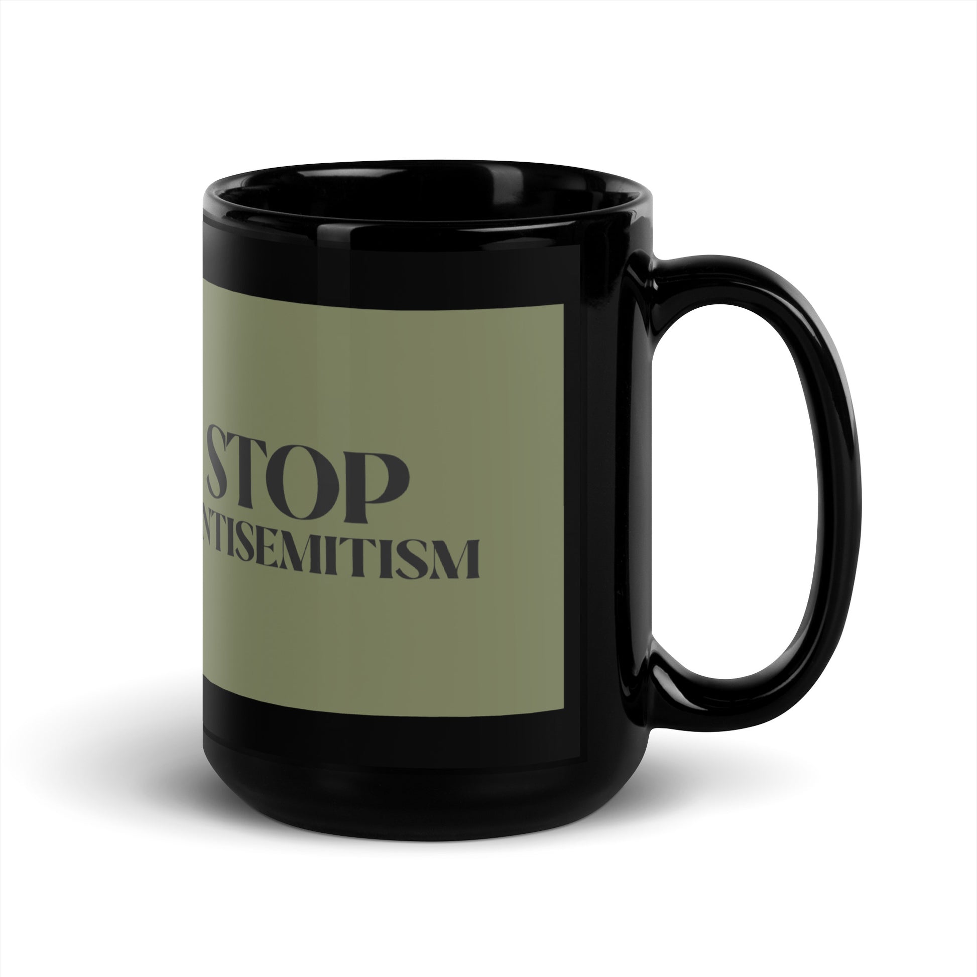 Minimal Shine | Antisemitism | Black Glossy Mug
