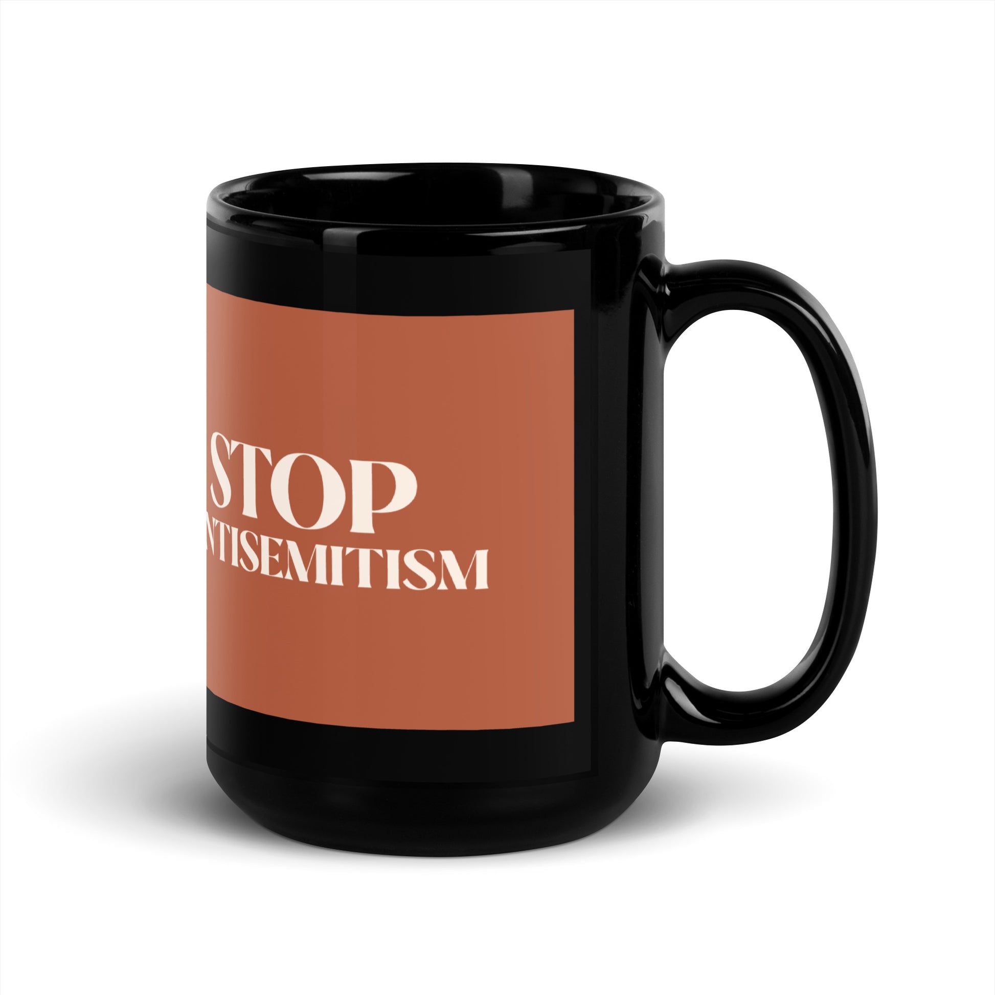 Minimal Shine | Antisemitism | Black Glossy Mug