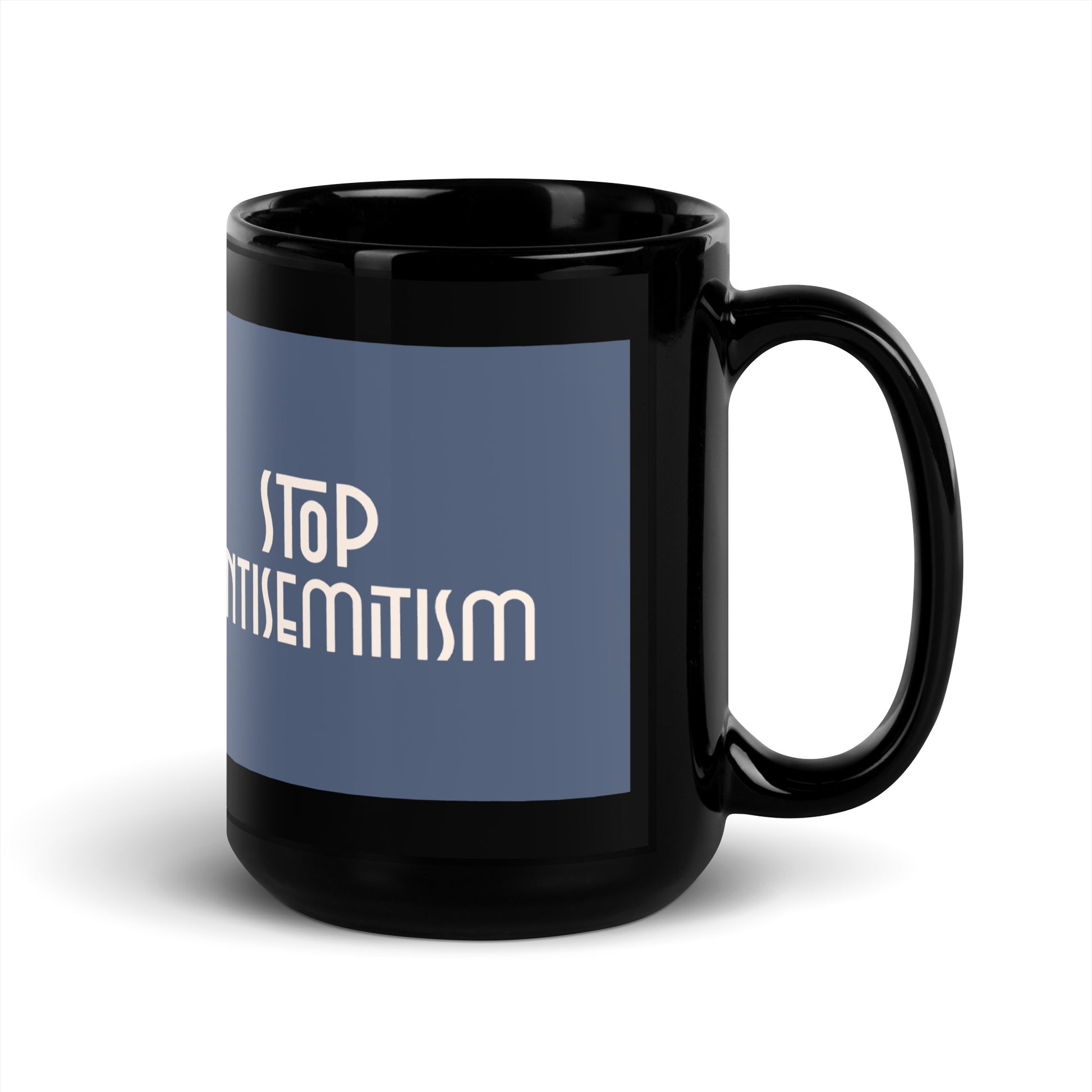 Minimal Shine | Antisemitism | Black Glossy Mug