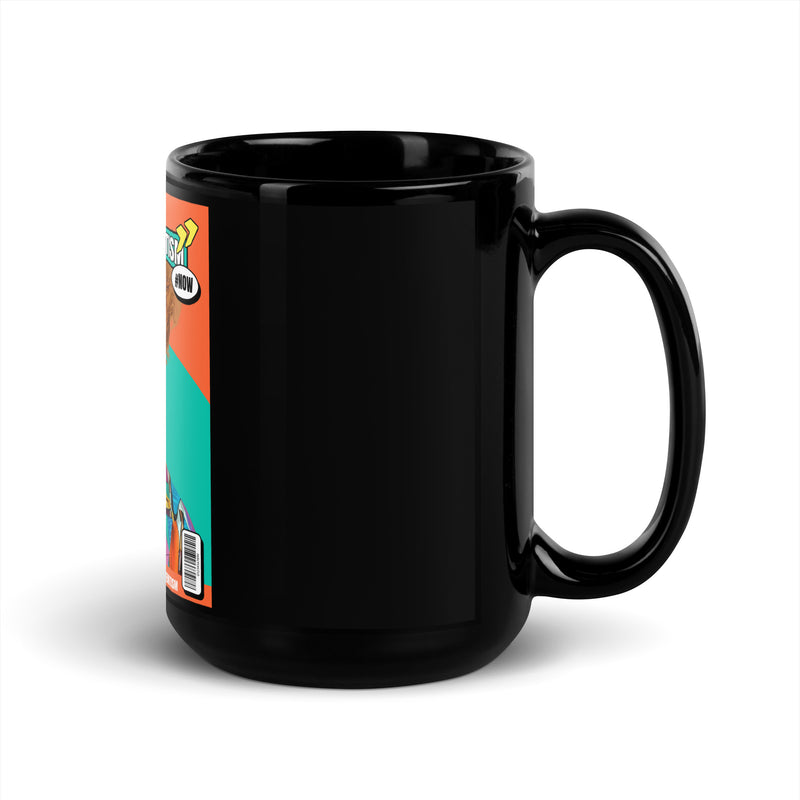 80's Fashion Trend | Battle Antisemitism | Black Glossy Mug