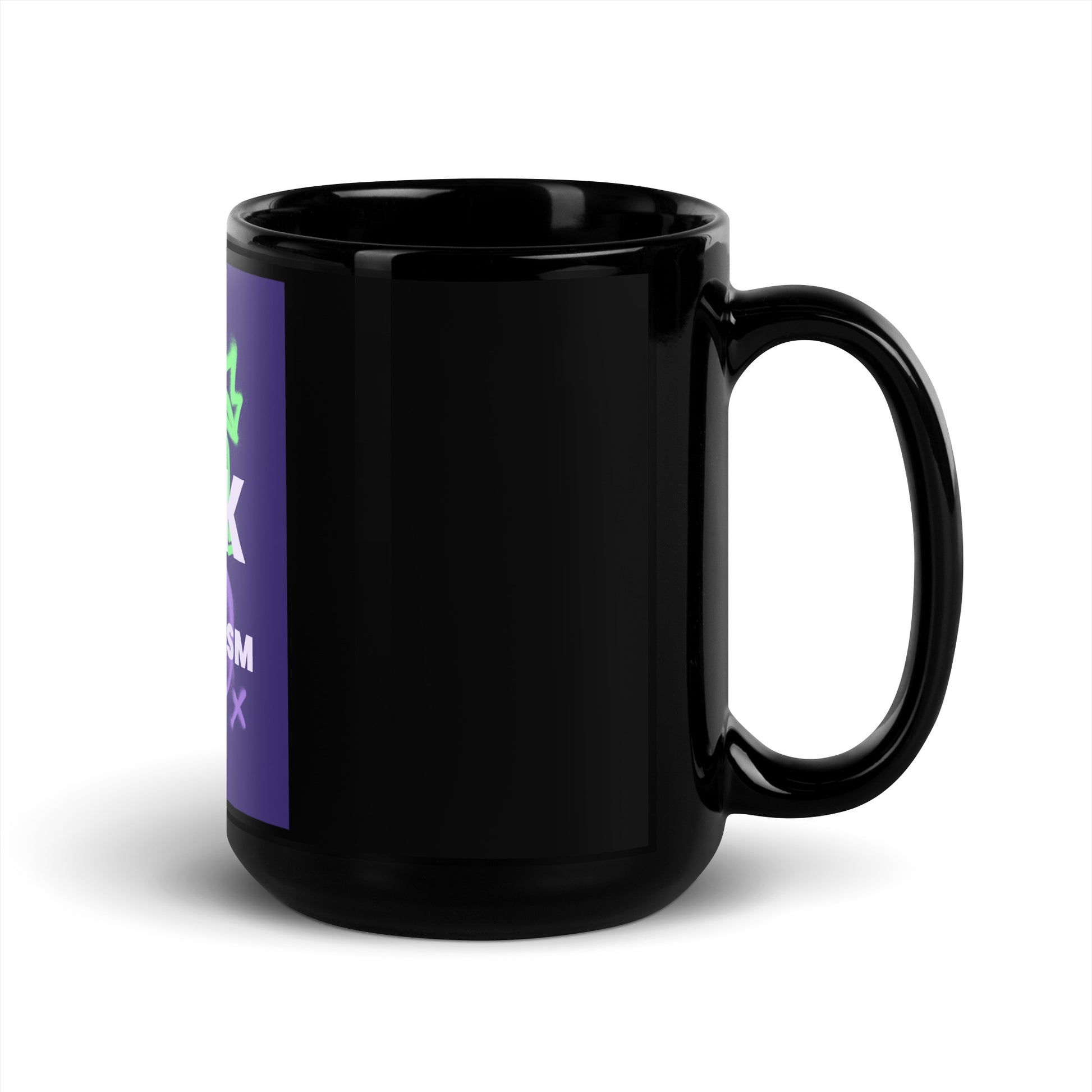 Fuck Antisemitism Graffiti | Black Glossy Mug