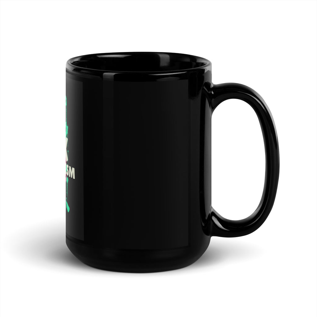 Fuck Antisemitism Graffiti | Black Glossy Mug