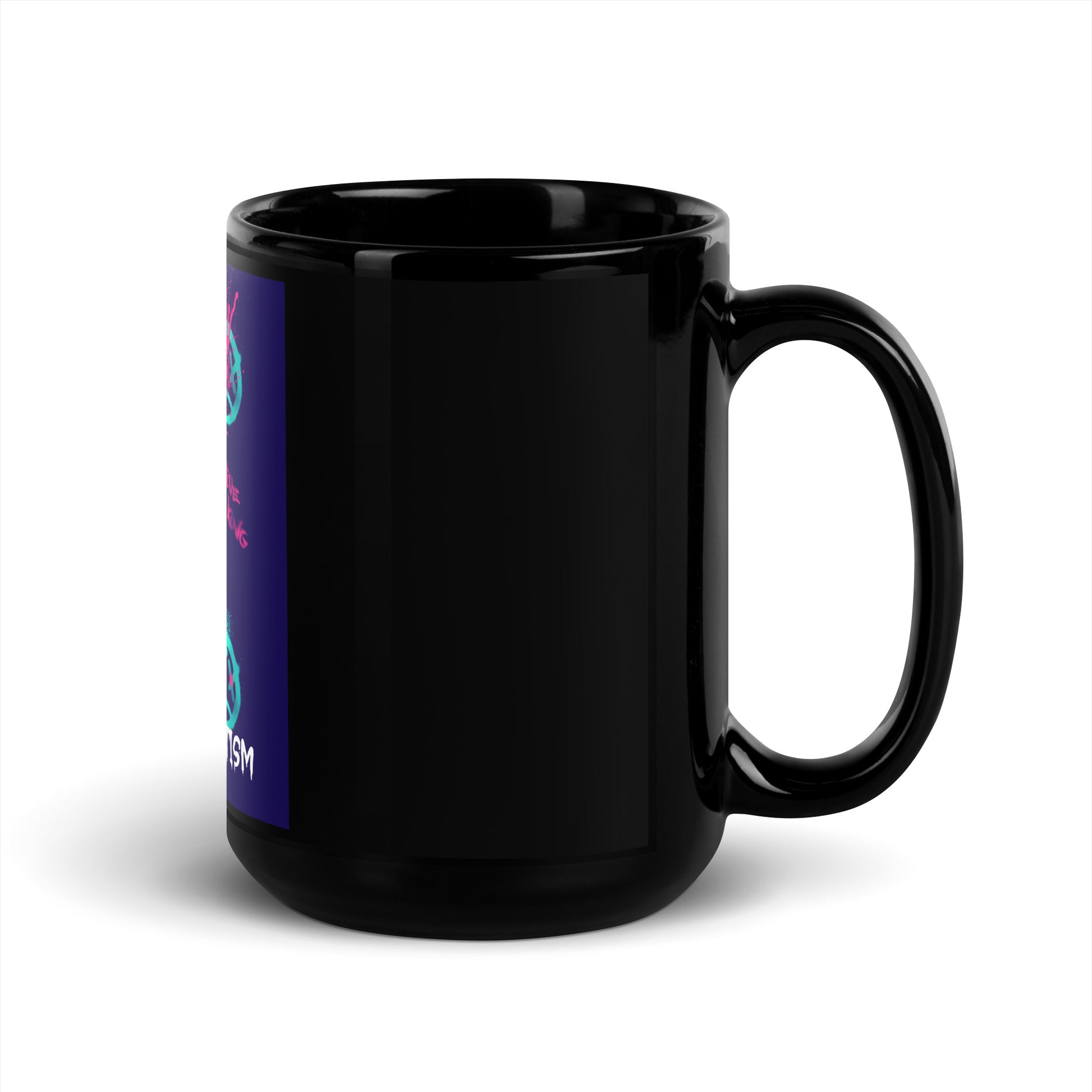 Fuck Antisemitism Graffiti | Black Glossy Mug
