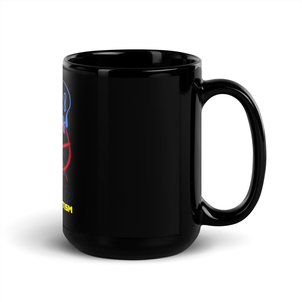 Fuck Antisemitism Graffiti | Black Glossy Mug