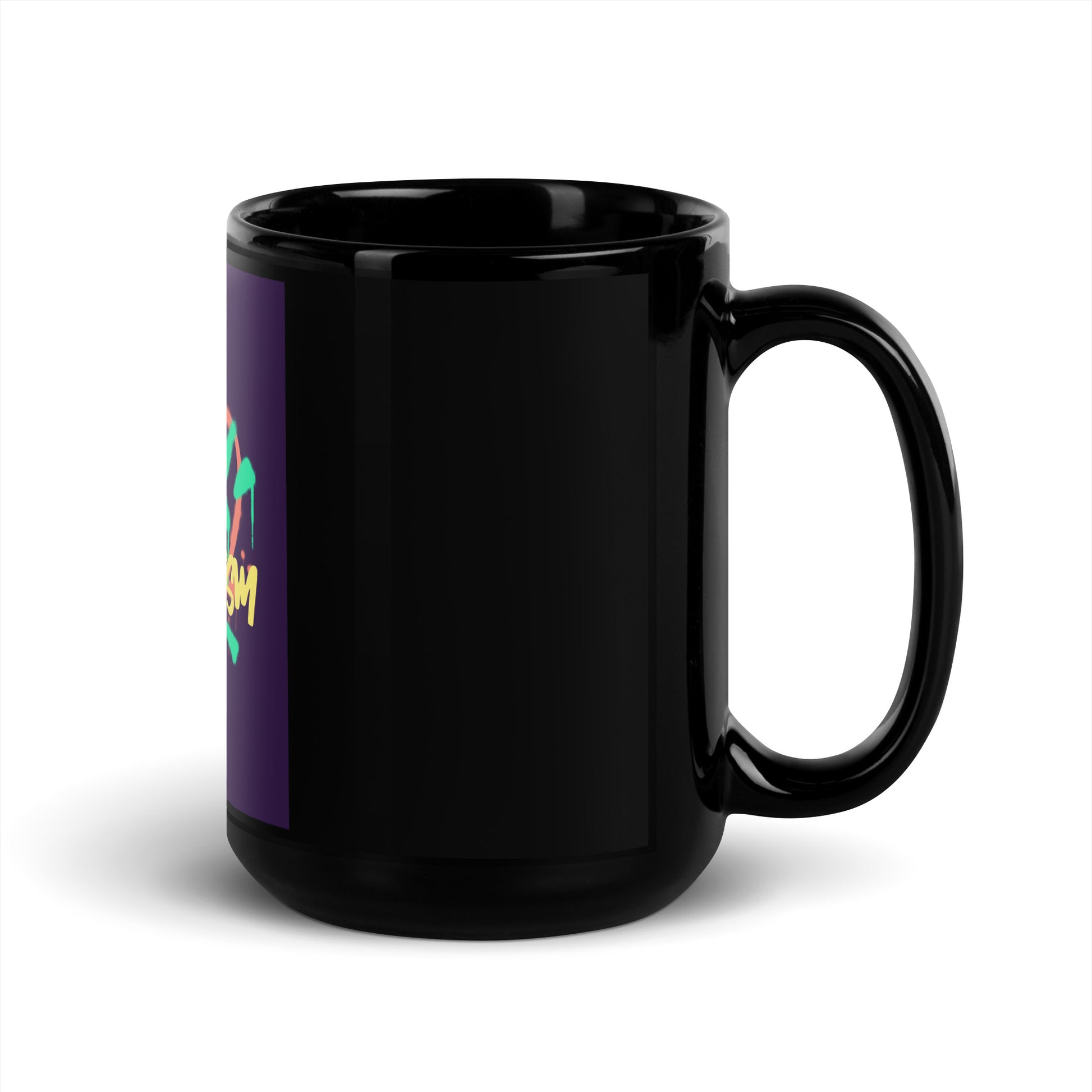 Fuck Antisemitism Graffiti | Black Glossy Mug