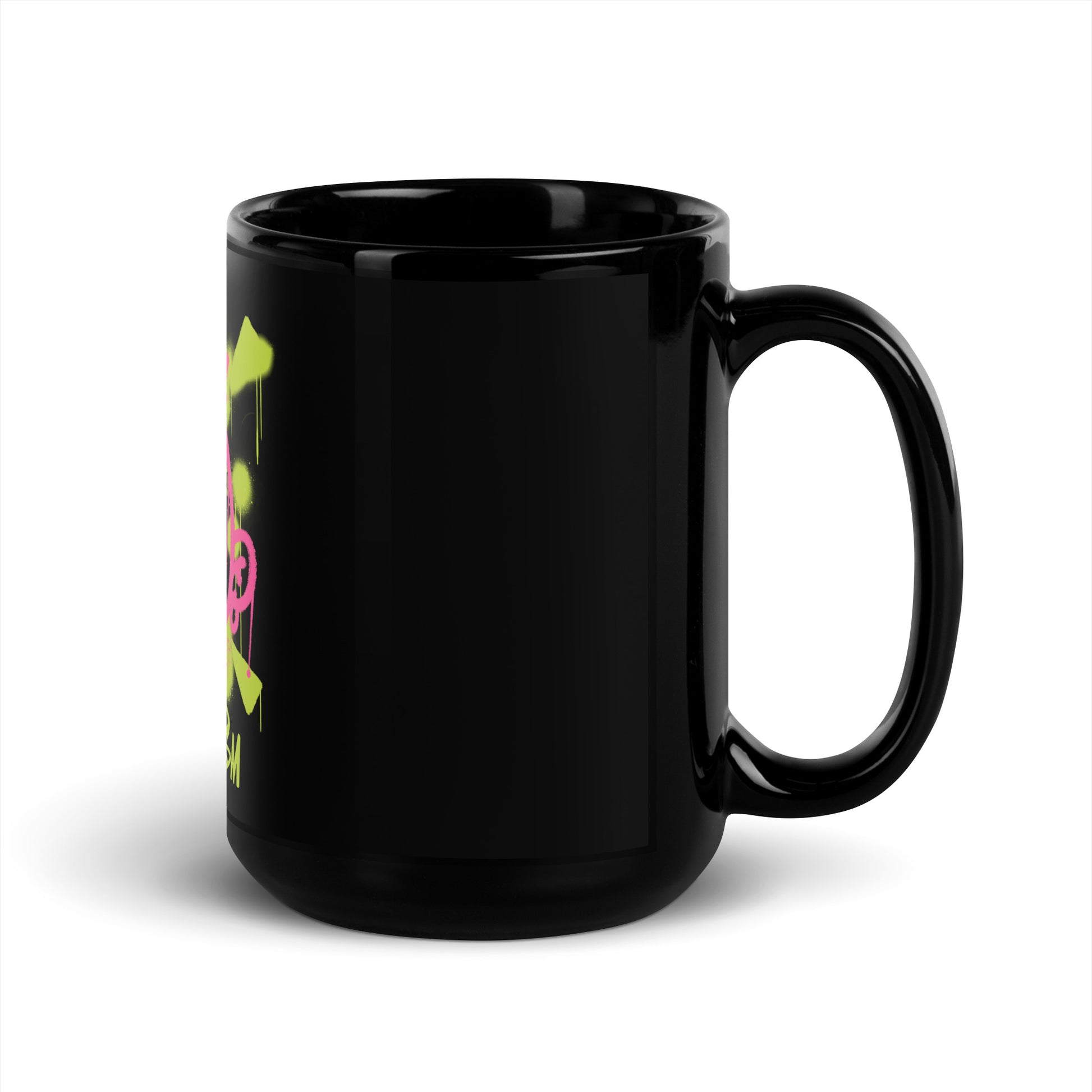 Fuck Antisemitism Graffiti | Black Glossy Mug