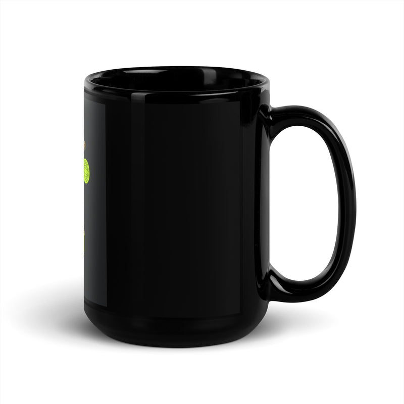 Classic Graffiti Fusion | Black Glossy Mug