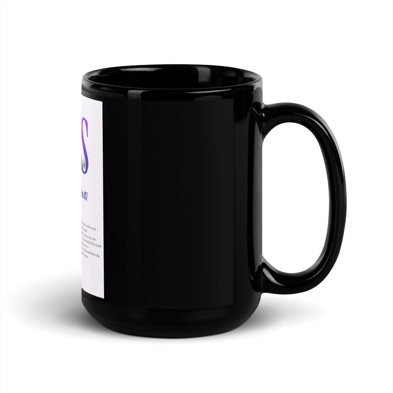 I Stand With Jews | Flower Christian Bible Verse | Black Glossy Mug