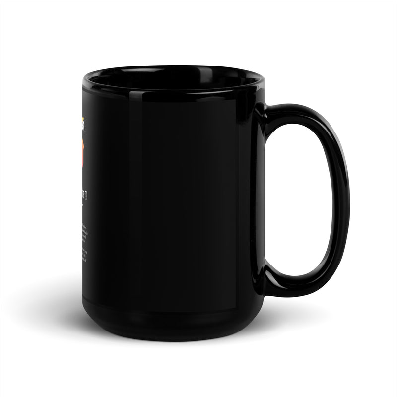I Stand With Jews | Flower Christian Bible Verse | Black Glossy Mug