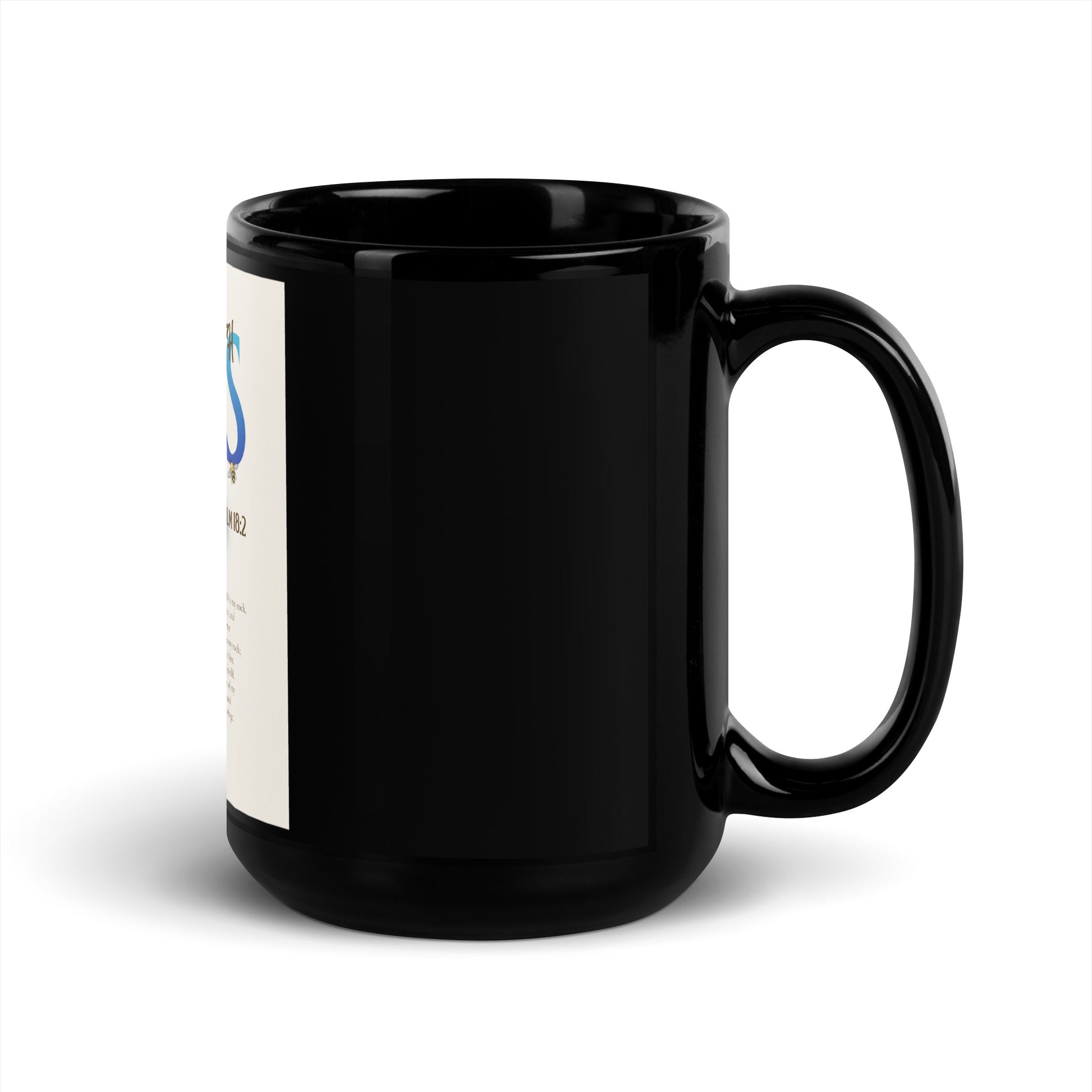 I Stand With Jews | Flower Christian Bible Verse | Black Glossy Mug