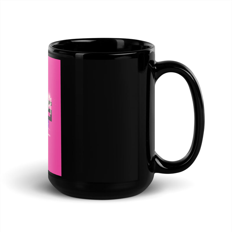 I Stand With Jews Graffiti Bible Verse | Black Glossy Mug