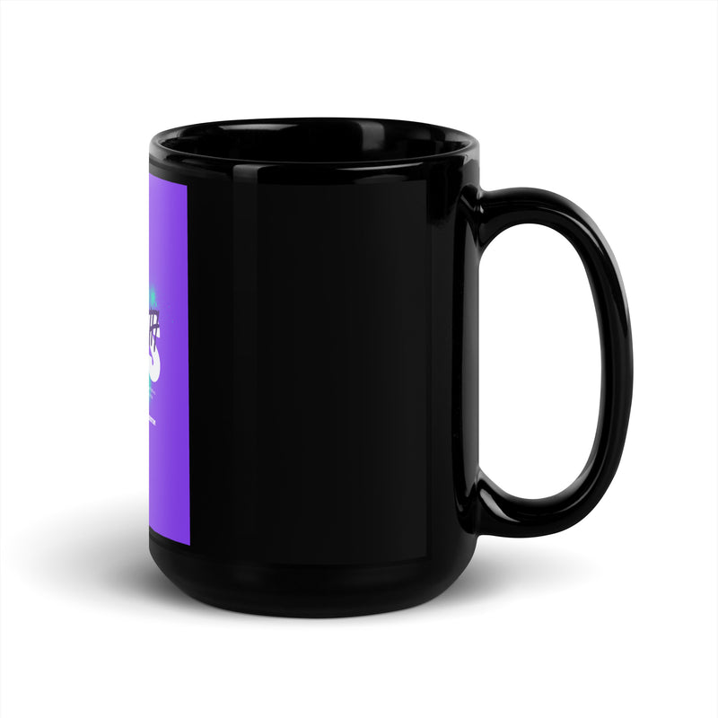 I Stand With Jews Graffiti Bible Verse | Black Glossy Mug