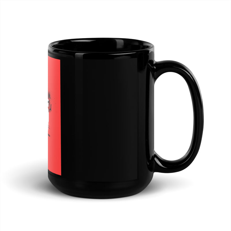 I Stand With Jews Graffiti Bible Verse | Black Glossy Mug
