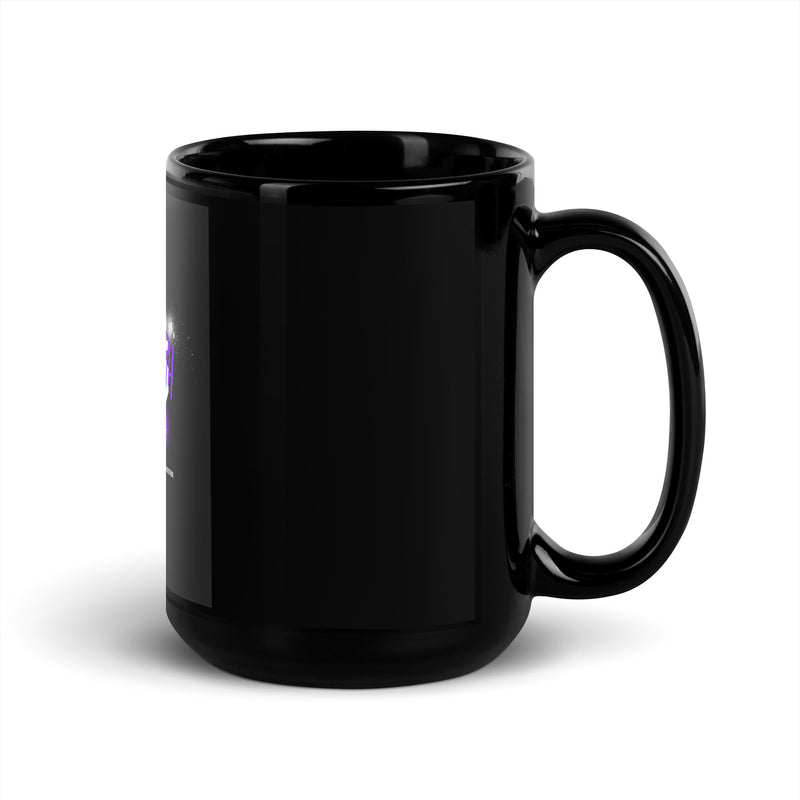 I Stand With Jews Graffiti Bible Verse | Black Glossy Mug
