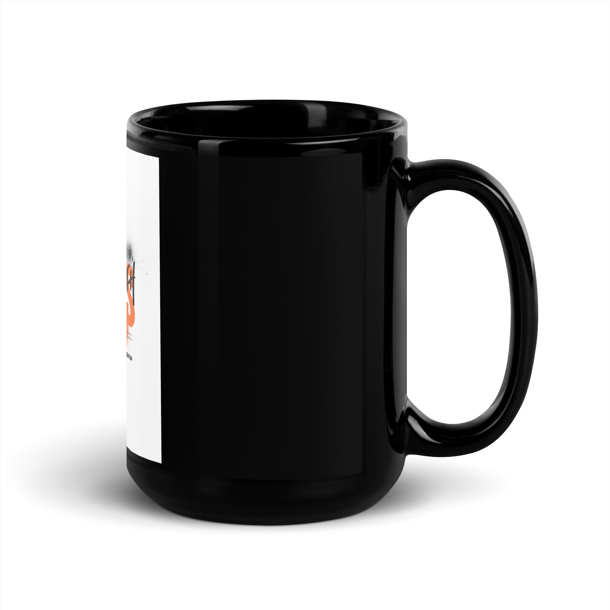 I Stand With Jews Graffiti Bible Verse | Black Glossy Mug