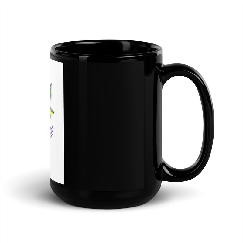 No Go Graffiti Doodle | Antisemitism | Black Glossy Mug