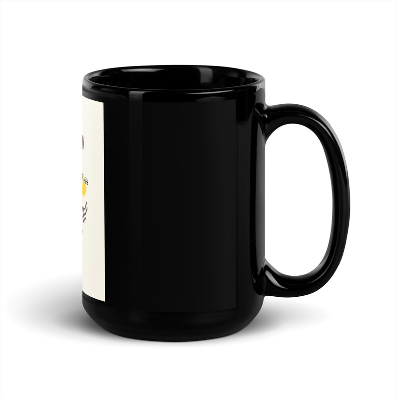 No Go Graffiti Doodle | Antisemitism | Black Glossy Mug