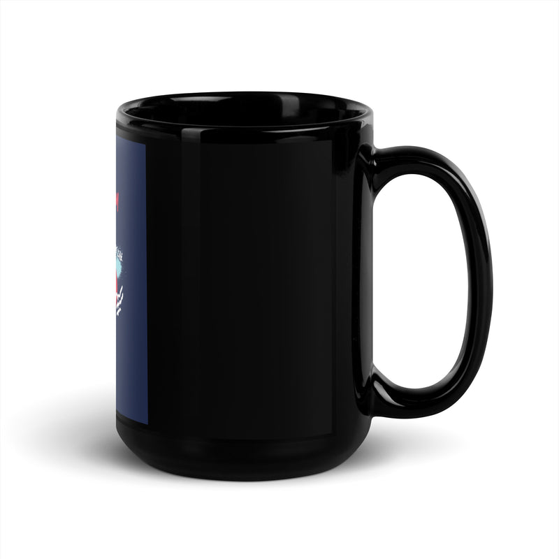No Go Graffiti Doodle | Antisemitism | Black Glossy Mug