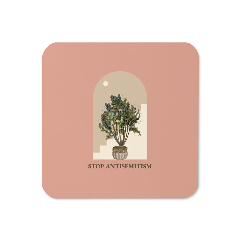 Stop Antisemitism | Plants & Flowers Edition | Cork-Back Coaster