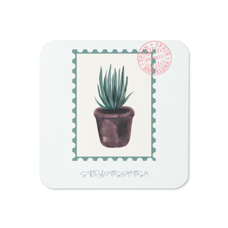 Stop Antisemitism | Plants & Flowers Edition | Cork-Back Coaster