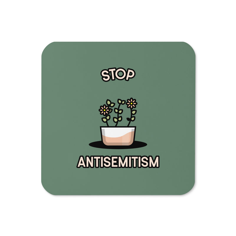 Stop Antisemitism | Plants & Flowers Edition | Cork-Back Coaster